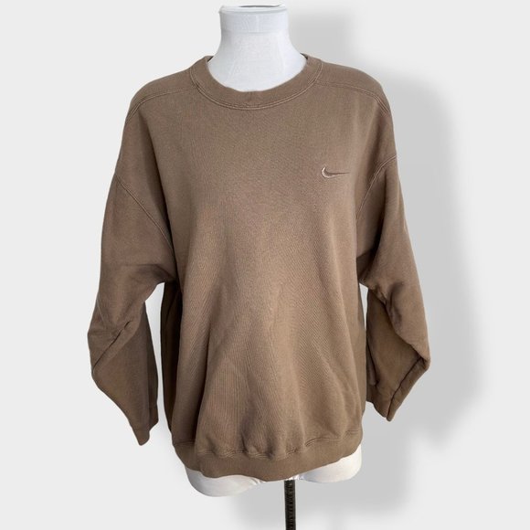 Nike Sweaters - Vintage 90s Nike Swoosh Tan Sweatshirt L